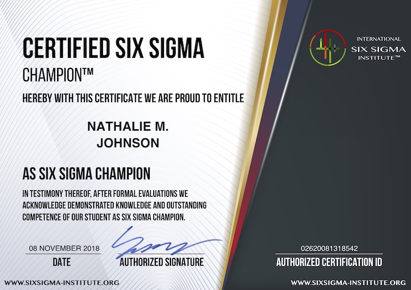 klog Ondartet tumor Paradoks What is USD 149 Certified Six Sigma Champion (CSSC) Certification Program?  - International Six Sigma Institute